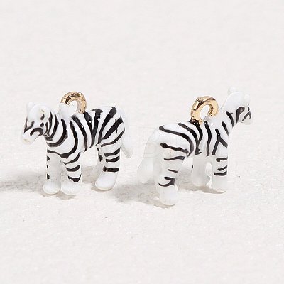 Alloy Enamel Pendants AL-CBA21BC-01G-1