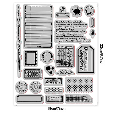 Rubber Clear Stamps DIY-WH0251-024-1