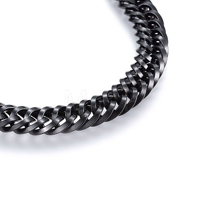 304 Stainless Steel Curb Chain Necklaces NJEW-H493-11B-1