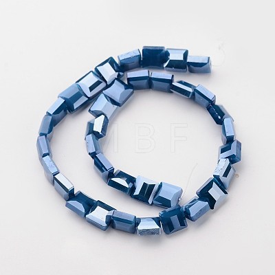 Electroplate Opaque Solid Color Glass Beads Strands EGLA-M020-05-1