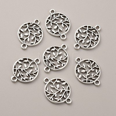 Tibetan Style Zinc Alloy Connector Charms FIND-WH0145-29AS-1