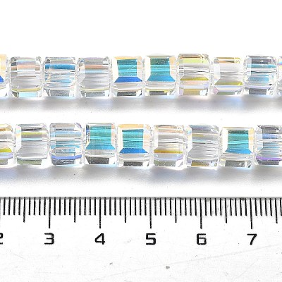 Electroplate Glass Beads Strands EGLA-H108-01A-AB01-1