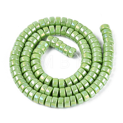 AB Color Plated Opaque Glass Beads Strands LS-GLAA-T026-3x6mm-P05-1