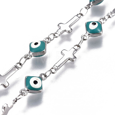 304 Stainless Steel Enamel Chains CHS-P006-11P-1
