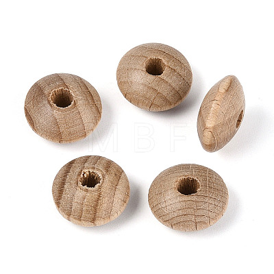 Beech Wood Beads WOOD-T033-11A-1