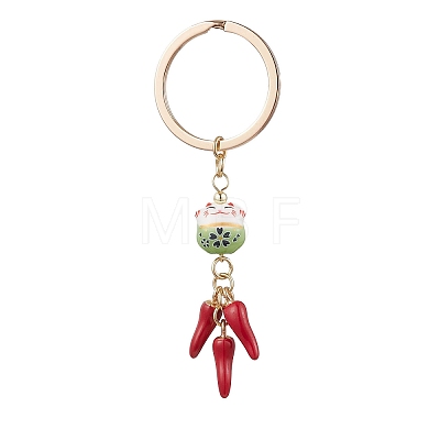 Porcelain & Alloy Enamel Keychain KEYC-JKC01156-1