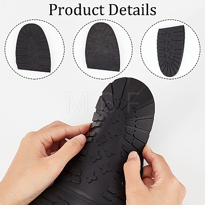 Rubber Anti Skid Wear Resistant Shoes Half Sole FIND-WH0021-42-1