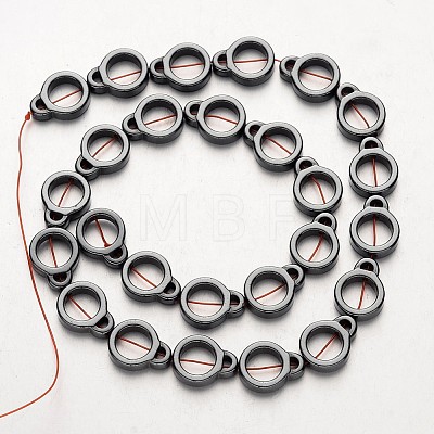Non-magnetic Synthetic Hematite Bead Strands G-F300-50-09-1