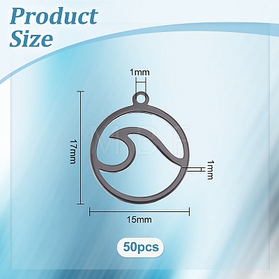 304 Stainless Steel Pendants STAS-UN0044-39-1
