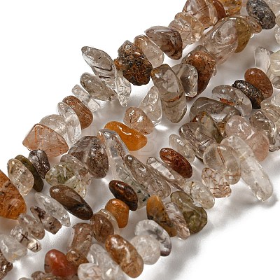 Natural Rutilated Quartz Beads Strands G-M205-92-1