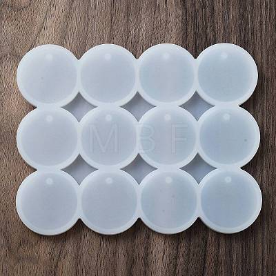 Flat Round Keychain DIY Silicone Pendant Molds SIMO-D004-01-1