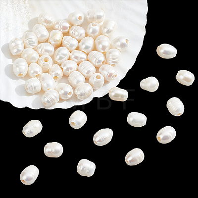  50Pcs Grade B Natural Cultured Freshwater Pearl Beads PEAR-NB0001-97-1