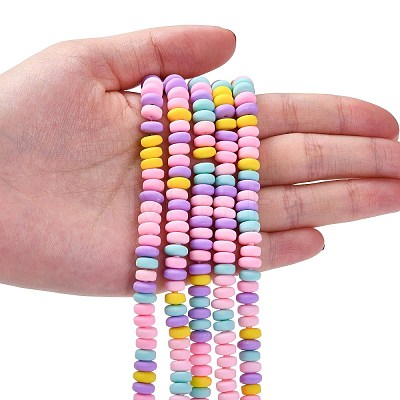 Handmade Polymer Clay Beads Strands X-CLAY-N008-008M-1