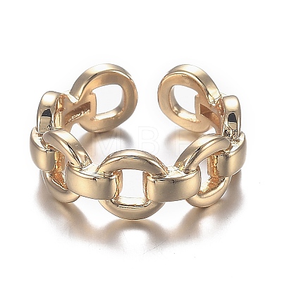 Brass Cuff Rings RJEW-F109-03-1