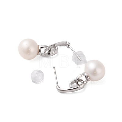 925 Sterling Silver Studs Earring EJEW-H002-03P-1