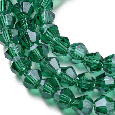 Transparent Electroplate Glass Beads Strands EGLA-A039-T2mm-A10-1
