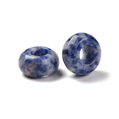 Natural Blue Spot Jasper European Beads G-G740-14x8mm-32-1