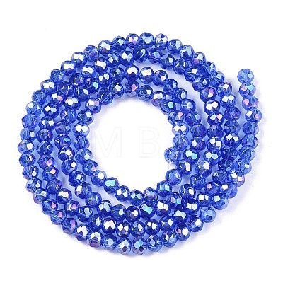 Electroplate Glass Beads Strands EGLA-A044-T2mm-B31-1