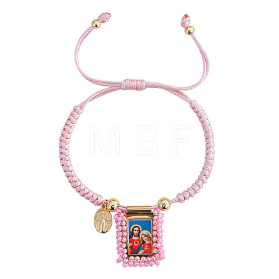 Printed 304 Stainless Steel Charm Bracelets QB7053-1