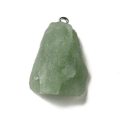 Raw Rough Natural Green Aventurine Pendants G-A028-01B-1