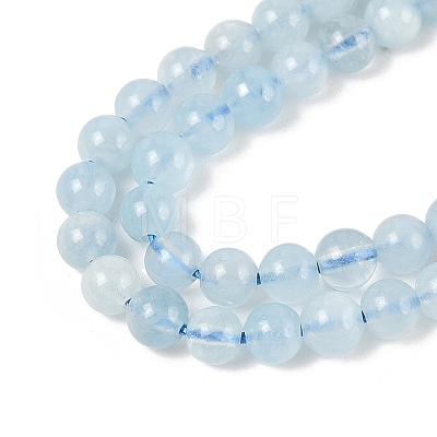 Grade A Natural Aquamarine Round Bead Strands G-L417-13-A02-1