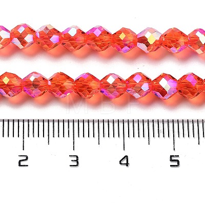 Electroplate Glass Beads Strands GLAA-A014-02D-1