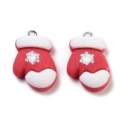 Christmas Theme Opaque Resin Pendants RESI-N039-98-1