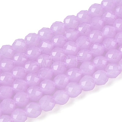 Imitation Jade Glass Beads Strands GLAA-T028-4mm-11D-1