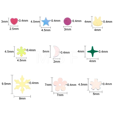10 Styles Macaron Color Ornament Accessories PVC-CJ0001-01-1
