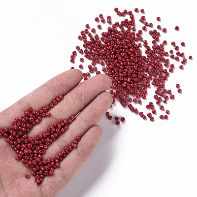 Baking Paint Glass Seed Beads SEED-S002-K14-1