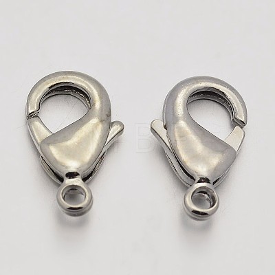 Brass Lobster Claw Clasps KK-J202-07P-1