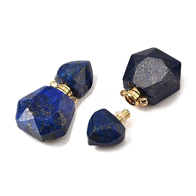 Dyed Natural Lapis Lazuli Perfume Bottle Pendants G-L623-12G-04-1