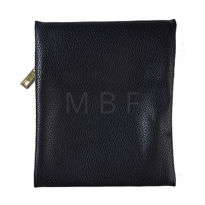 Imitation Leather Jewelry Storage Zipper Bags ABAG-G016-01D-05-1