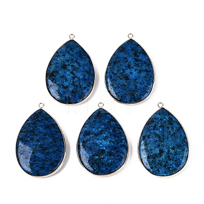 Dyed Natural Sesame Jasper/Kiwi Jasper Big Pendants G-Q606-05A-01-1