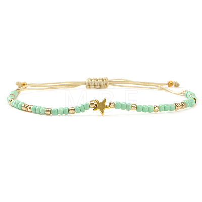 Glass Seed Beads Adjustable Bracelets KO8624-3-1
