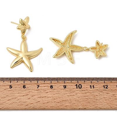 Brass Dangle Earrings EJEW-D352-06G-04-1