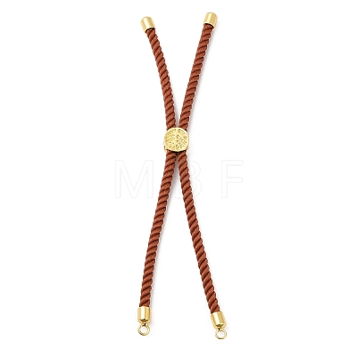 Twisted Nylon Cord Silder Bracelets X-DIY-B066-03G-1