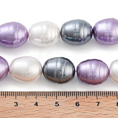 Electroplated Shell Pearl Beads Strands BSHE-H110-01-01-1