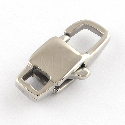 Tarnish Resistant Polished 304 Stainless Steel Lobster Claw Clasps X-STAS-R072-53A-1