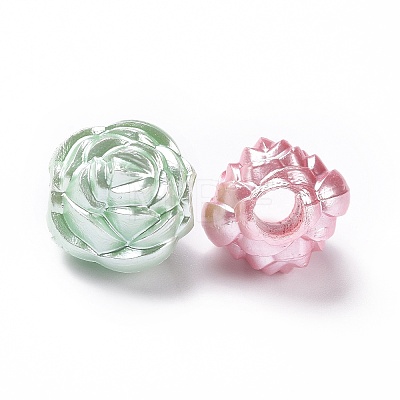 Imitation Pearl Acrylic Beads X-OACR-E013-12-1