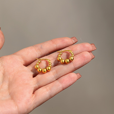 201 Stainless Steel Hoop Earrings for Women PB0537-1