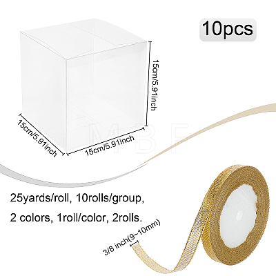 BENECREAT Foldable Transparent PVC Boxes CON-BC0001-93-1