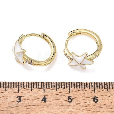 Brass Micro Pave Cubic Zirconia Hoop Earrings for Women EJEW-A167-23G-01-1