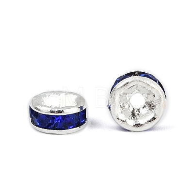 Brass Grade A Rhinestone Spacer Beads RSB035NF-15-1