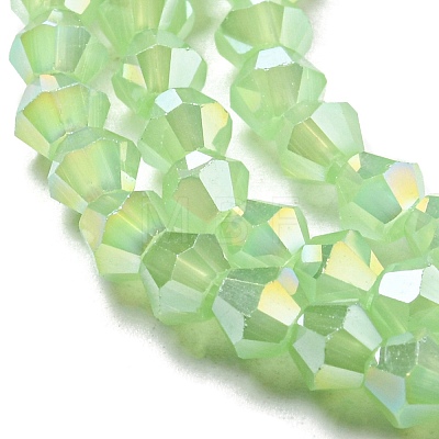 Imitation Jade Electroplate Glass Beads Strands LS-GLAA-F029-J4mm-A01-1