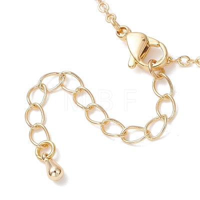 Natural Apatite Round Beads link Bracelets BJEW-JB13172-02-1