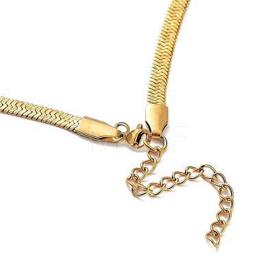 304 Stainless Steel Herringbone Chain Necklaces NJEW-P282-03G-1