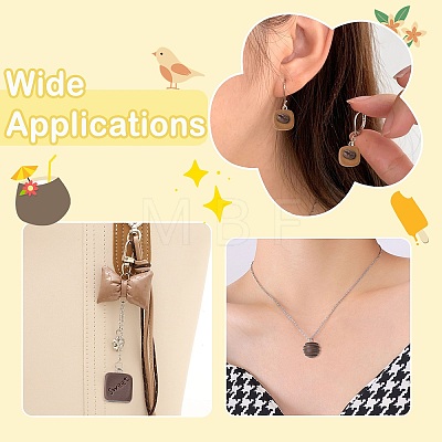 12Pcs 12 Styles Opaque Resin Pendants RESI-CJZ0001-09-1