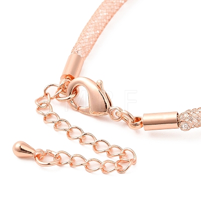 Brass Mesh Chain Bracelets for Women DIY-B066-02G-04-1