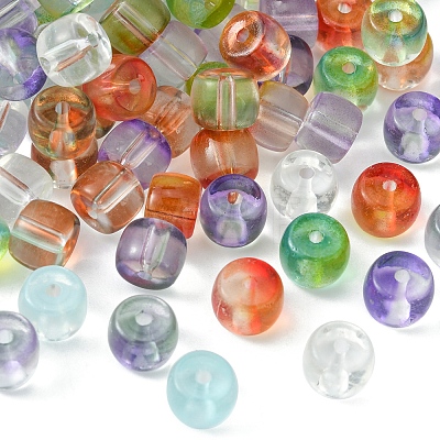 140Pcs 7 Colors Transparent Glass Beads GLAA-FS0001-45-1